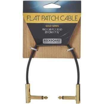 Image 1 of RockBoard Flat Patch Cable Gold 20 cm Ъглов - Ъглов Пач кабел (RBO CAB PC F 20 GD)