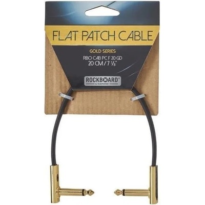 RockBoard Flat Patch Cable Gold 20 cm Ъглов - Ъглов Пач кабел (RBO CAB PC F 20 GD)