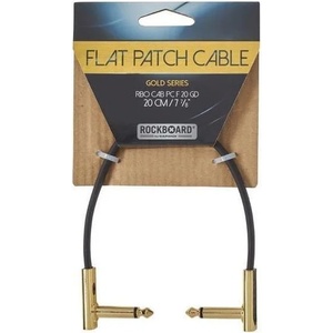 RockBoard Flat Patch Cable Gold 20 cm Ъглов - Ъглов Пач кабел (RBO CAB PC F 20 GD)