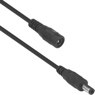 DeTech DC Удължител DeTech, 5.5x2.1 M/F, 5.0m, Черен - 18373