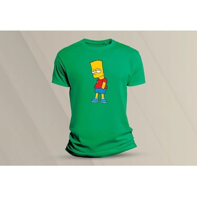 Sandratex dětské bavlněné tričko Bart Simpson zelená