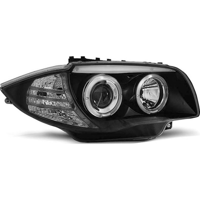 TUNING-TEC Headlights Angel Eyes Black Fits Bmw 1 E87/E81/82/88 04-11 | Zboží Auto