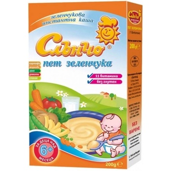 Слънчо млечна каша с пет зеленчука - 200 г