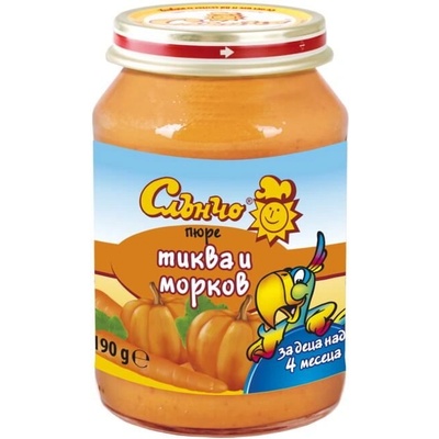 Слънчо пюре тиква и морков - 190 г