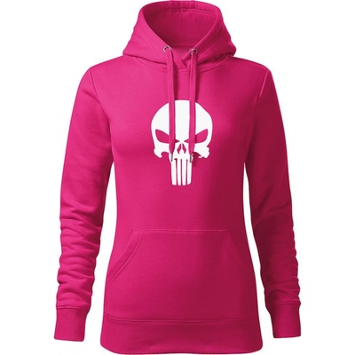 Waragod dámska mikina s kapucňou punisher ružová