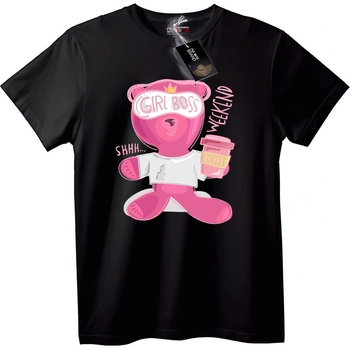 NOONEBRAND Тениска Бос мече за уикенда - M, Black