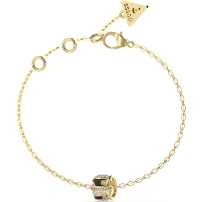 Guess Slušivý pozlátený náramok s kryštálmi Fabulous Me JUBB05192JWYGBK 21 cm