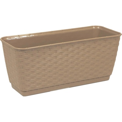 Prosperplast RATOLLA P Truhlík podmiskou 39x15x14cm ratan krémová DRL400P
