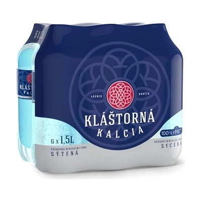 Kláštorná Kalcia Prírodná minerálna voda sýtená 6 x 1,5 l