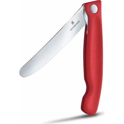 Victorinox Piknikový nôž Swiss Classic Wavy 11 cm červený 6.7831.FC1