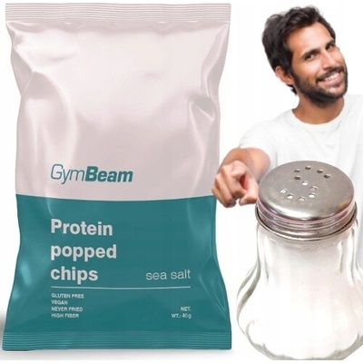 Gymbeam Chipsy proteínové sea salt 40 g