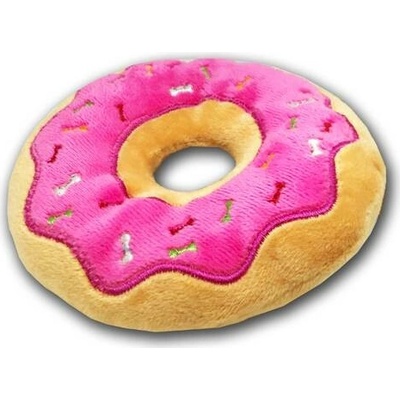 DOGANDO Plyšový donut jahodový 15 cm