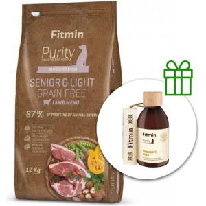 Fitmin Purity Senior & Light Lamb Grain Free 12 кг + Fitmin Purity Лососово масло БЕЗПЛАТНО