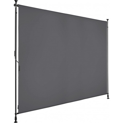 tectake 406160 markýza taija s ruční klikou - 200 x 310 cm,tmavě šedá