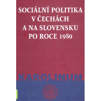 Sociální politika v Čechách a na Slovensku po roce 1989 - Martin Potůček, Iveta Radíčová