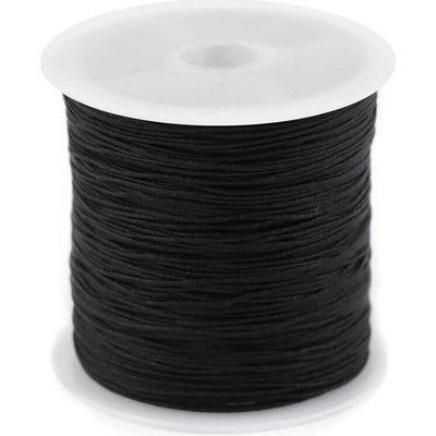 Šňurka na dozdobení účesu - polyester, 0,5mm, 25m Barva: černá