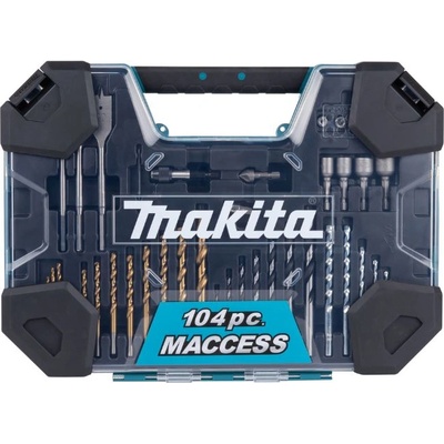 Makita Комплект бормашина и аксесоари Makita 104 части в пластмасов куфар E-22604 (E-22604)