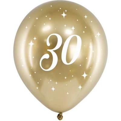PartyDeco balónky zlaté lesklé 30