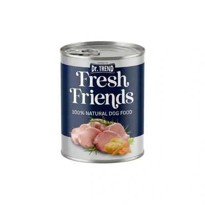 Dr. Trend Fresh Friends Консерва за кучета със свинско