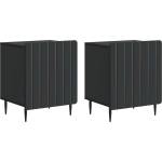 vidaXL Нощен шкаф 2 бр. Черно 43 x 34, 5 x 52 см Инженерна дървесина (894338)