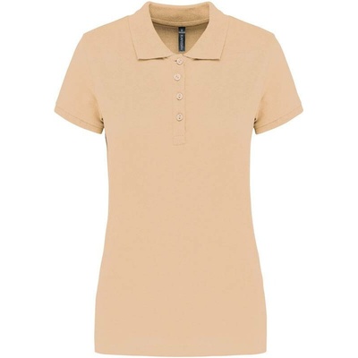 Kariban K255 Dámske piqué polo hnedá Light Sand