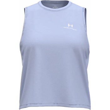 Under Armour Women's Rush Energy Crop Tank Celeste/White S Фитнес тениска (1383654-539-SM)