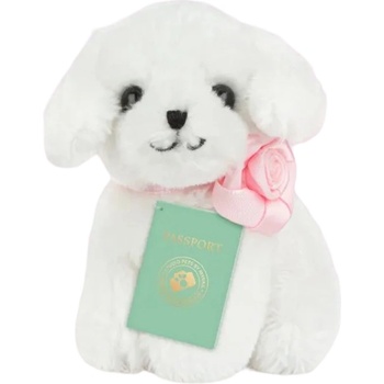 Studio Pets Плюшена играчка Studio Pets - Куче Флора с куфарче, паспорт и стикери, 8 cm (6522)