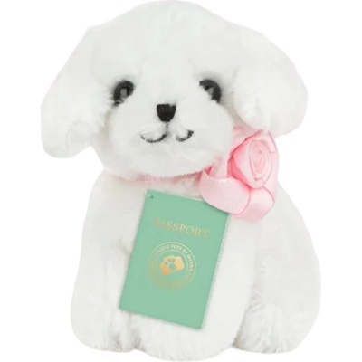 Studio Pets Плюшена играчка Studio Pets - Куче Флора с куфарче, паспорт и стикери, 8 cm (6522)