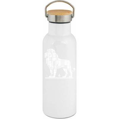 123TRIKO termoska Geometrický lev, bílý potisk 500 ml