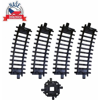 Rappa Комплект от релси и кръстовище, 5 бр