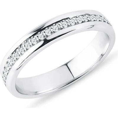 Klenota Svadobná obrúčka Eternity z bieleho 14kt zlata s briliantmi k0824012