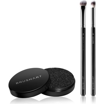BrushArt Professional Eyeshadow brush set with brush cleaning sponge комплект четки за гримиране на очите