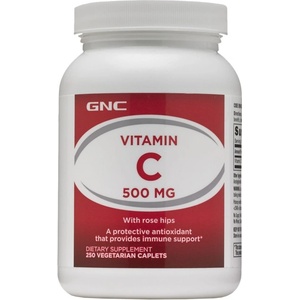 GNC Vitamin C 500 mg + Rose Hips [250 капсули]