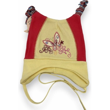 Paola Dívčí jarní čepice BUTTERFLY Červená