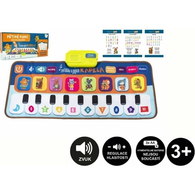 Teddies Elektronická hrací podložka pianko Zvířátka a jejich kapela