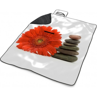 Sablio Plážová deka Gerbera s kameňmi