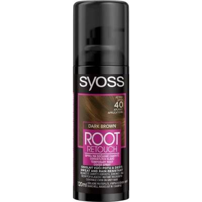 Syoss Root Retouch sprej pro zakrytí odrostů tmavě hnědý 120 ml