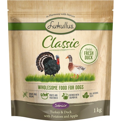 Lukullus Classic Senior krůtí & kachna bez obilovin 1 kg