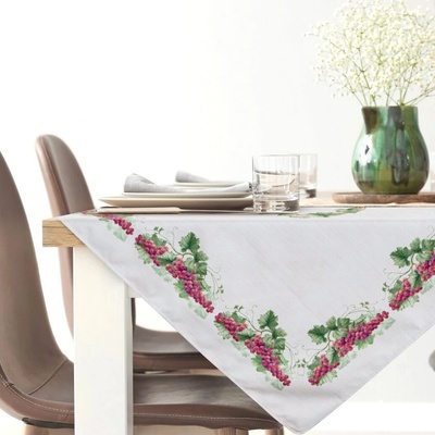 Eurofirany Obrus SUMMER 04 s motívom hrozna strapcov pre vinárov prírodna Polyester 85x85 cm