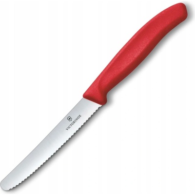 Nůž na rajčata 11 cm červený Swiss Classic, Victorinox – Sleviste.cz