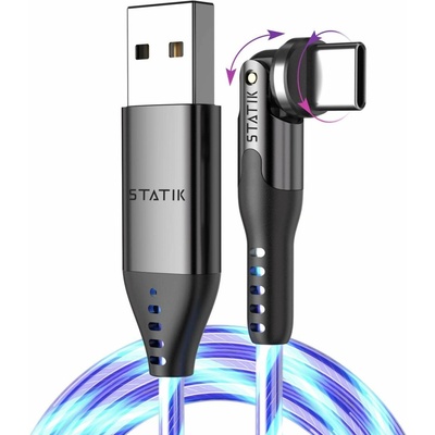 Statik PUP-0460-3FT-AC PowerPivot svietiaci USB-A > USB-C, 0,9m
