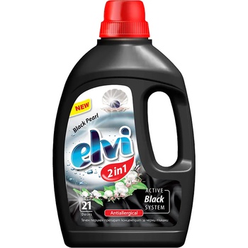 Image 1 of Elvi течен перилен препарат, Черни дрехи, 3в1, 1500мл, 21 пранета