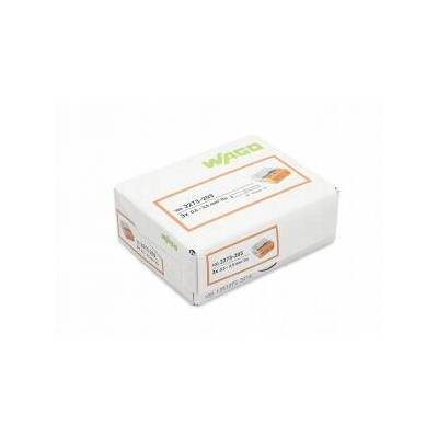 Разклонителна клема 3-входа за твърд проводник WAGO 0.5 до 2, 5mm2, 100 бр, 24А/450V