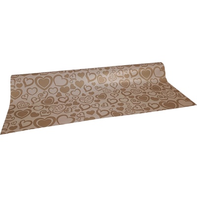 Floristická fólie 50cm x 9,1m - serc-duo 18\4-BÉŽOVÁ