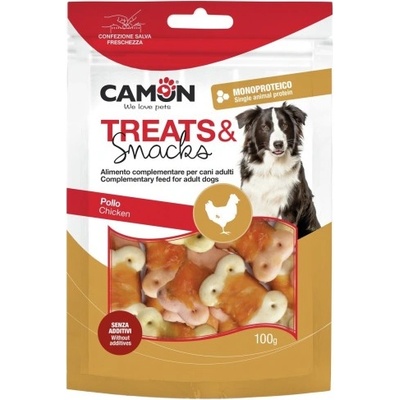 Camon Chicken Biscuits - деликатесно лакомство за куче с пилешко месо 100 гр, Италия - AE010