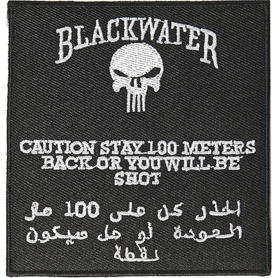 Nášivka textilná 101 Inc Black Water 100 mtr. - čierna-biela