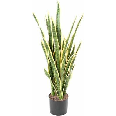 Umelá kvetina Sansevieria žlto-zelená, 85cm