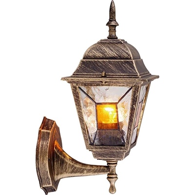 VIVALUX ГРАДИНСКИ ФЕНЕР СТЕНЕН MURANO WU007 60W IP44 200x145x355mm АНТ. МЕСИНГ (VIV004228)