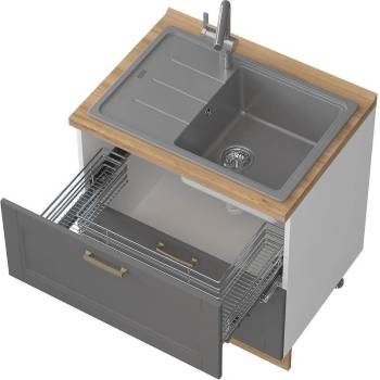 Долен кухненски шкаф за мивка Tara R-80-2MZ/4