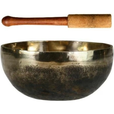 Authentic Tibetská spievajúca miska ručne tepaná Nepál 250-300g s paličkou a podložkou